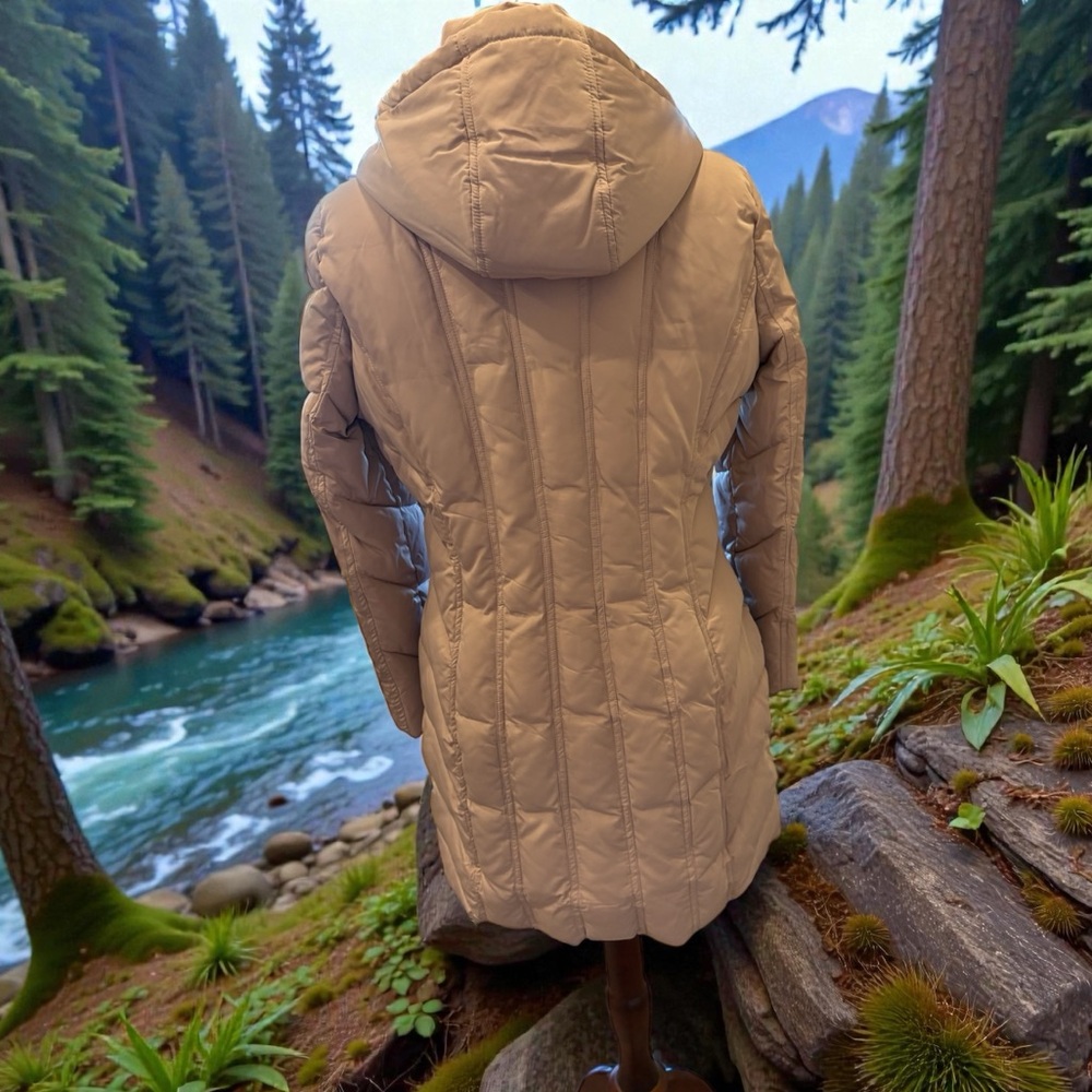 Calvin Klein Atmosphere Pink Hooded Mid-Length Puffer Coat ~ NWOT ~ size Small - Picture 8 of 15